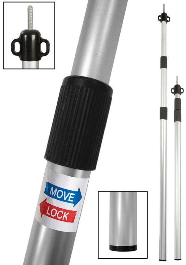 CampKing Telescopisch verstelbare Tentstok 28mm 105-260 cm Aluminium - Afbeelding 2