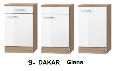 Keukenblok met houten werkblad en RVS spoelbak 100cm x 60cm OPTI-84 - Afbeelding 3
