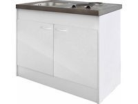 Keukenblok 60×100 Wit met e-kookplaat + RVS aanrechtblad RAI-199 - Afbeelding 4