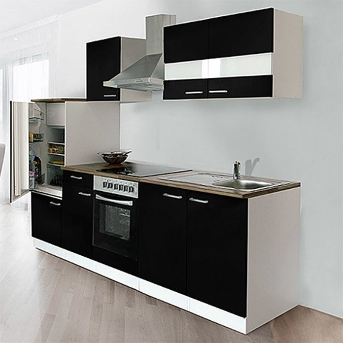 Keuken zwart hoogglans 270cm KB270WSC HUS-0998 - Afbeelding 2