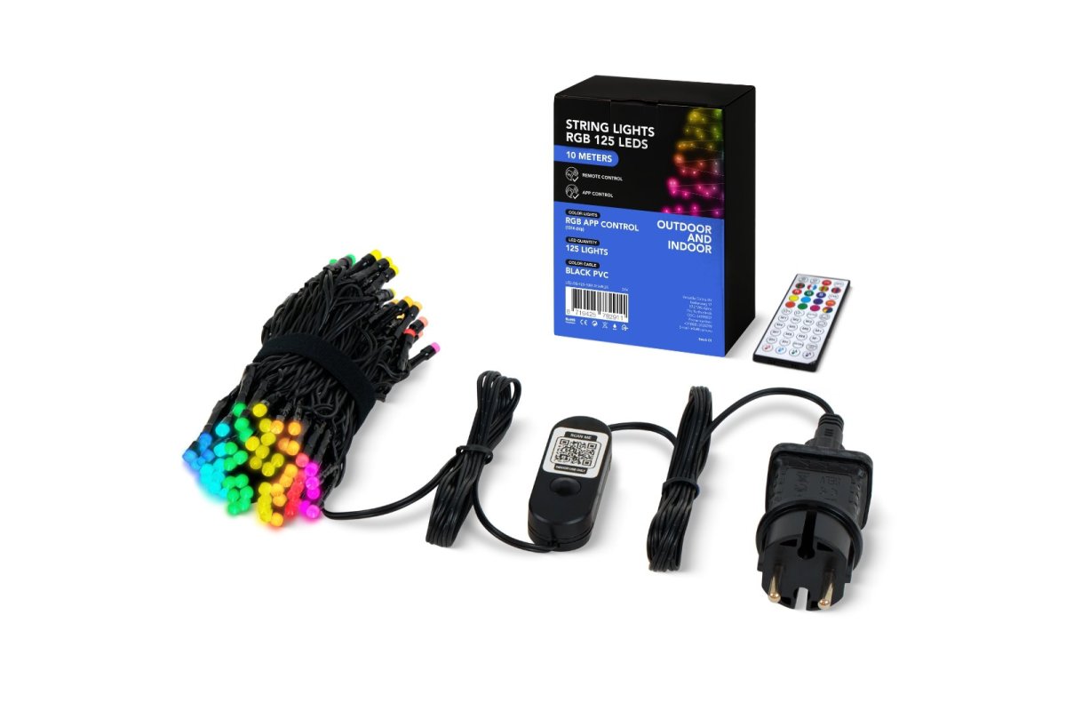 Smart kerstverlichting · RGBW · 125 lampjes · 10 meter · IP44 ·Wifi / Bluetooth · Inclusief app - Afbeelding 2