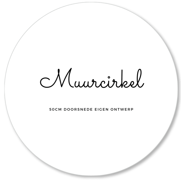 Muurcirkel Eigen ontwerp 50cm - Afbeelding 2