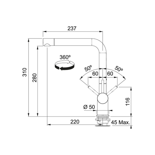 Franke Active plus Zwart - Afbeelding 3