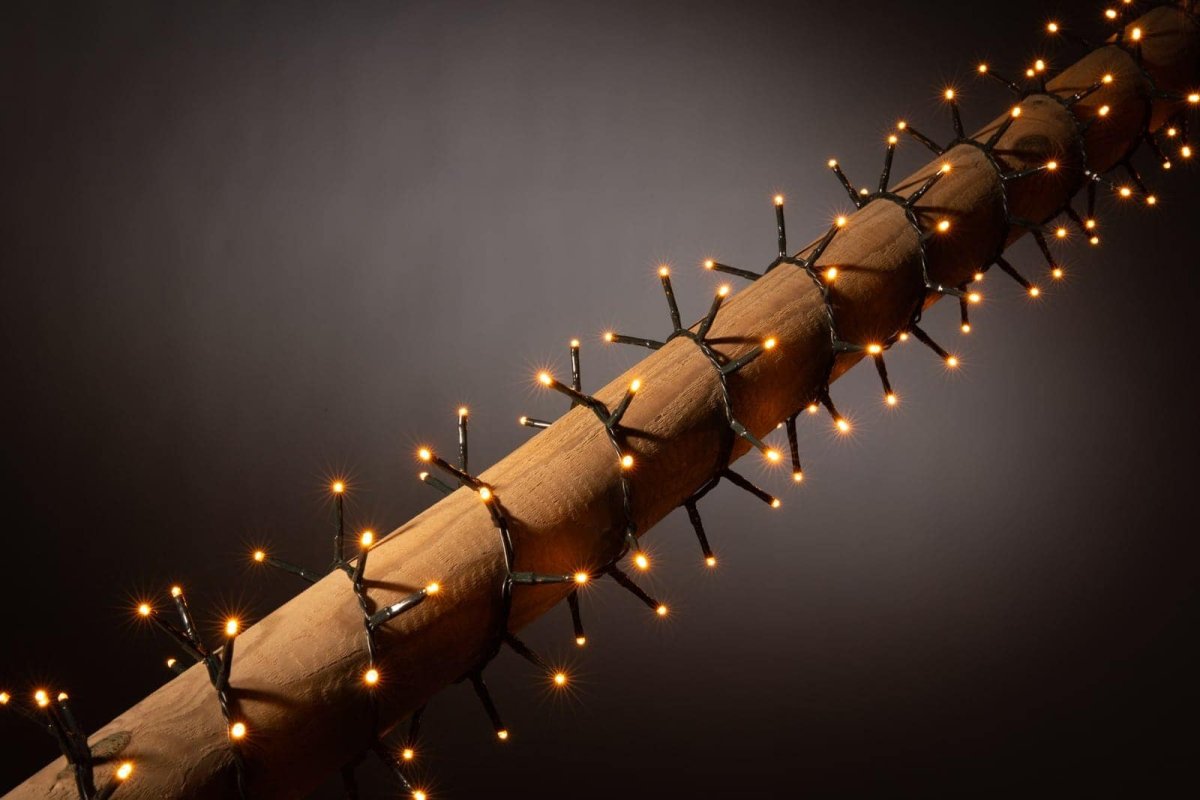 Compact kerstverlichting LED · Klassiek warm wit · Groen snoer · 750 lampjes · Dimbaar - Afbeelding 4